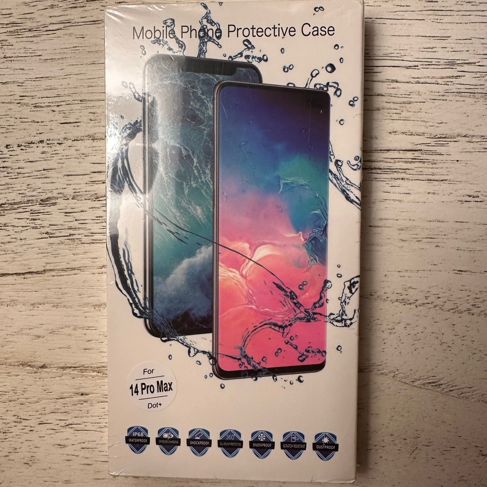 Waterproof Mobile Phone Protective Case for 14 Pro Max - Black Unopened Case